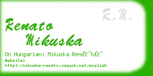 renato mikuska business card